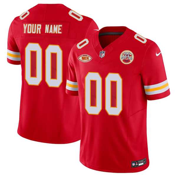 Mens Kansas City Chiefs Active Player Custom Red 2023 F.U.S.E. With NKH Patch Vapor Untouchable Limited Football Stitched Jersey->customized nfl jersey->Custom Jersey